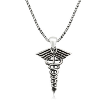​Gümüş Tıp Sembolü Kadüse Kolye