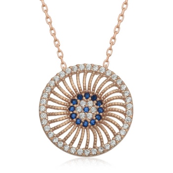 ​Gümüş Rose Nazar Kadın Kolye