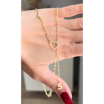 İki harfli kalp kolye