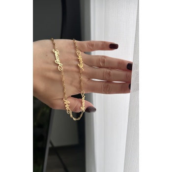 Çelik dört isim kolye