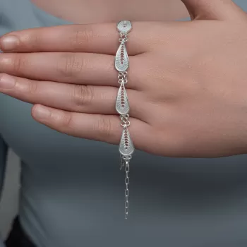 Gümüş İnce Sanat Telkari Kadın Bileklik
