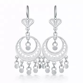 Gümüş Ay Dansı Telkari Kadın Küpe