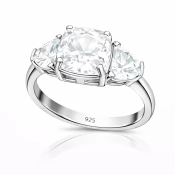 Gümüş Beyaz Zirkon Taşlı Kadın Yüzük