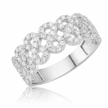 Gümüş Sonsuzluk Bayan Yüzük