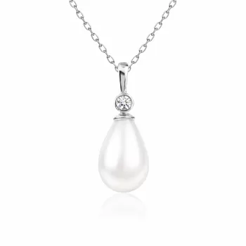 Gümüş Damla İnci Bayan Kolye