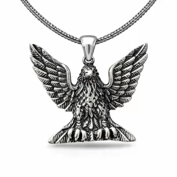 Gümüş Kartal Erkek Kolye