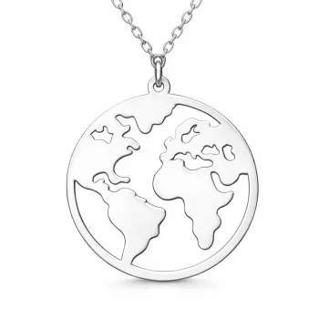Gümüş Dünya Kadın Kolye