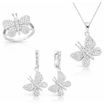 Gümüş Kelebek Bayan Set