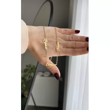 Çelik üç isimli kolye