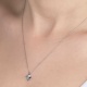 Swarovski Taşlı Gümüş Dörtgen Bayan Kolye