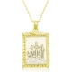 Gümüş Gold Allah Yazılı Kadın Kolye