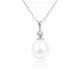 Gümüş Yuvarlak İnci Bayan Kolye