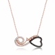 Gümüş Rose Kalpli Sonsuzluk Annem Kolye