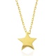 Gümüş Gold Yıldız Kadın Kolye