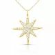 Gümüş Gold Kutup Yıldızı Kadın Kolye