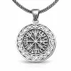 Gümüş Vegvisir Viking Pusulası Erkek Kolye