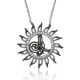 Gümüş Tuğralı Güneş Bayan Kolye