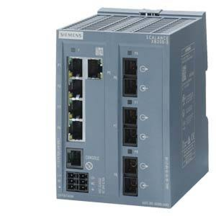 6GK5205-3BD00-2AB2 SCALANCE XB205-3 managed layer 2 IE switch 5x 10/100 Mbps RJ45 ports 3x MM FO SC port 1x console port, diagnostics LED redunda