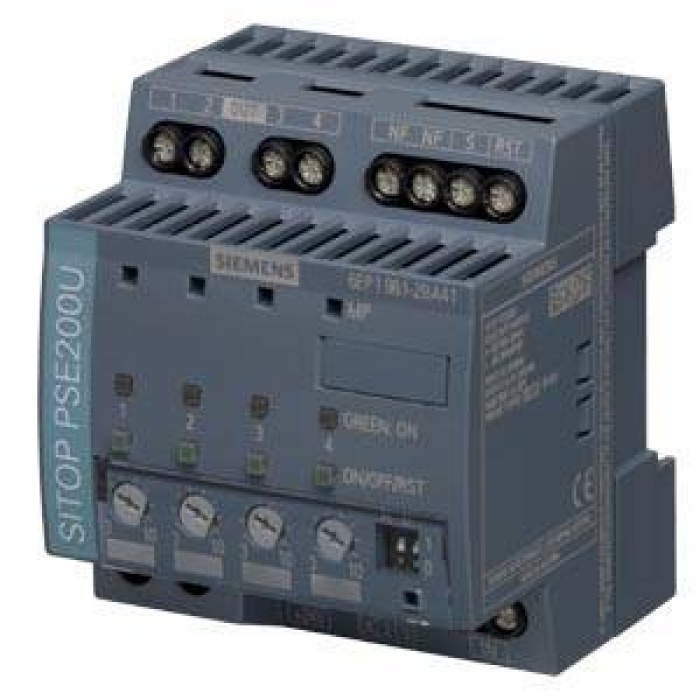 6EP1961-2BA41 SITOP PSE200U 10 A Selectivity module 4-channel input: 24 V DC/40 A output: 24 V DC/4x 10 A Level adjustable 3-10 A mit status