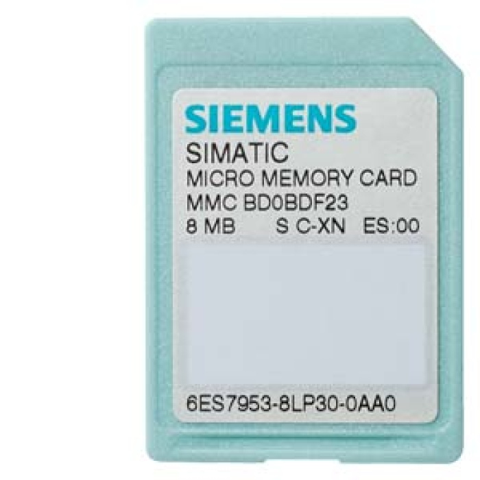 6ES7953-8LP31-0AA0 SIMATIC S7, Micro Memory Card for S7-300/C7/ET 200, 3, 3V Nflash, 8 MB