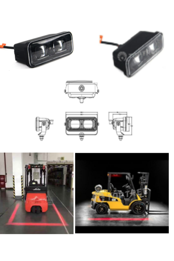 Forklift Güvenlik Işığı (LED - Şerit Kırmızı) 18Watt