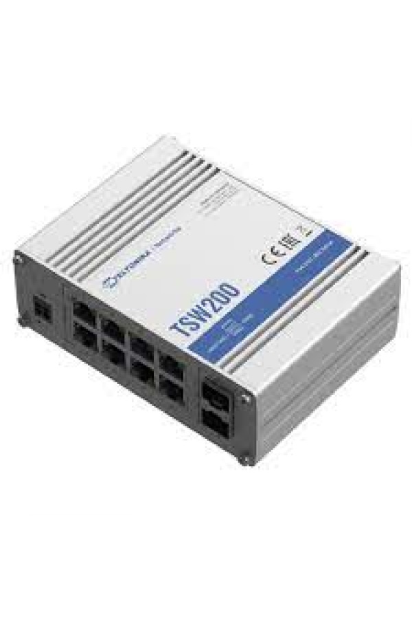 TSW200 TELTONIKA 8 PORT 10/100/1000, 2 SFP PORTS PoE+ SWITCH