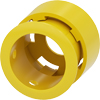 Protective Collar For Emergency Stop Mushroom Pushbutton, 40 Mm, For 5 Padlocks, Yellow  Metal