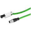 M12-180/ıe Fc Rj45 Plug-145  Ie Fc Trailing Cable Gp Pre-assembled With M12 Connector (d-coded) And Ie Fc Rj45 Plug  Length 2.0 M.