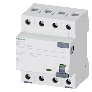 Hata Akımı Koruma Anahtarı 4-pole, Type Ac, In: 25 A, 300 Ma, Un Ac: 400 V