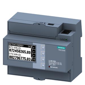Sentron Measuring Device,7km Pac2200, L-l: 400 V, L-n: 230 V, Strd Rail İnstr., 3-phase, Modbus Tcp, Apparent /active/reactive Energy, Self-powered, Screw Terminals