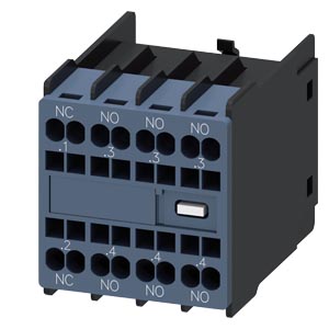 Auxiliary Switch, On The Front, 3 No + 1 Nc, .1/.2, .3/.4, .3/.4, .3/.4, Current Path: 1 Nc, 1 No, 1 No, 1 No Spring-loaded Terminal, For Contactors