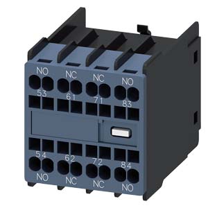 Auxiliary Switch, On The Front, 2 No + 2 Nc, 53/54, 61/62, 71/72, 83/84, Current Path: 1 No, 1 Nc, 1 Nc, 1 No, Spring-loaded Terminal, Physically Coded, Only With Contactor Relays 3rh2140 And 3rh2440