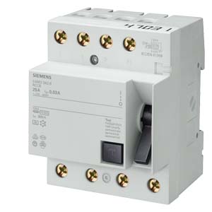 Hata Akımı Koruma Anahtarı, 4-pole, Type Ac, In: 80 A, 300 Ma, Un Ac: 400 V