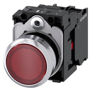 Metal Komple Işıklı Yay Dönüşlü Butonlar Kırmızı 24 Ac/dc 1nc