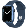 Apple Watch Seri 7 GPS, 41MM Mavi Alüminyum Kasa ve Mavi Spor Kordon