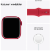 Apple Watch Seri 7 Gps, 41MM Kırmızı Alüminyum Kasa ve Kırmızı Spor Kordon