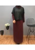 ALMARWAH KADIN DERİ DETAYLI ELBİSE