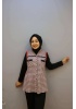 GALAXİ KADIN KAR DESENLİ KOLSUZ YELEK