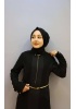 KAYRA BAYAN ÖNÜ FERMUARLI KEMERLİ ELBİSE