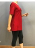 HAŞEMA KADIN TAŞ İŞLEMELİ ANANAS DESENLİ MAYO H-2425
