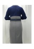 SEÇİL KADIN BOLERO GÖRÜNÜMLÜ KIŞLIK DİZ ALTI ELBİSE