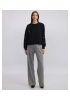 YENİ İPEKYOL KADIN Kristal taşlı kumaş mix sweatshirt IW6240091040