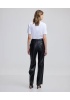 YENİ İPEKYOL KADIN Deri görünümlü straight fit pantolon IW6240003195