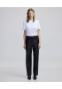 YENİ İPEKYOL KADIN Deri görünümlü straight fit pantolon IW6240003195