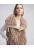 YENİ İPEKYOL KADIN Geniş yakalı shearling yelek IW6240012138
