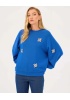 YENİ SEÇİL KADIN yuvarlak yaka taşlı sweatshirt 10002422310001
