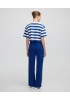 YENİ İPEKYOL KADIN Çizgili crop tişört IS1250070106