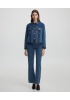 YENİ İPEKYOL KADIN Monogram baskılı jean pantolon IS1250018004