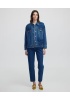 YENİ İPEKYOL KADIN Çiçek aplikeli denim mont IS1250012018