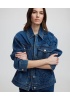 YENİ İPEKYOL KADIN Çiçek aplikeli denim mont IS1250012018